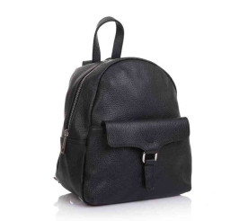 Женский кожаный рюкзак Virginia Conti (Италия) черный VC2106black