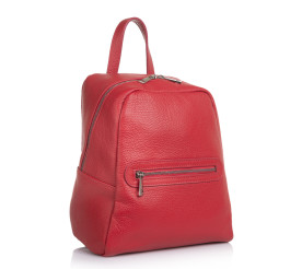 Женский кожаный рюкзак Virginia Conti (Италия) красный VC2241red