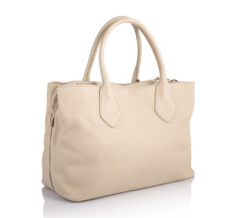 Кожаная женская сумка Virginia Conti (Италия) бежевая VC2755beige