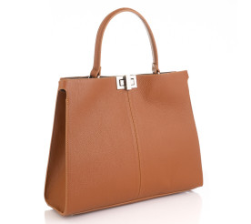 Кожаная женская сумка Virginia Conti (Италия) рыжая VC02803orange