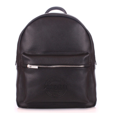 Кожаный рюкзак Poolparty XS черный xs-bckpck-leather-black – Фото 1