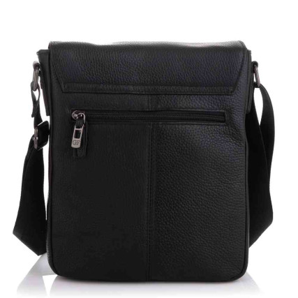Мужская кожаная сумка через плечо Giorgio Ferretti (Италия) черная GF1820Hblack – Фото 2
