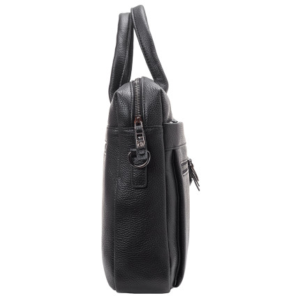 Мужской кожаный портфель Giorgio Ferretti (Италия) черный GF201850016Cblack – Фото 3
