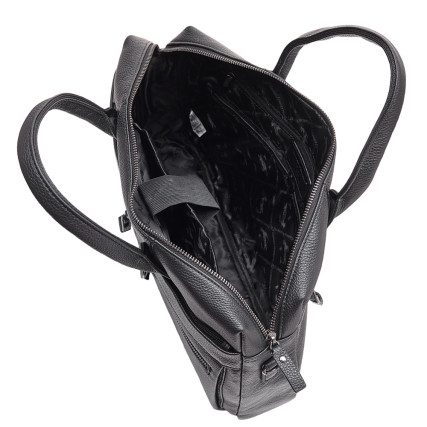Мужской кожаный портфель Giorgio Ferretti (Италия) черный GF201850016Cblack – Фото 6