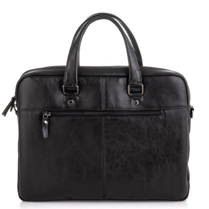 Мужской кожаный черный портфель Giorgio Ferretti (Италия) GF2018852Ablack – Фото 2