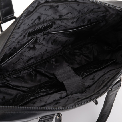 Мужской кожаный черный портфель Giorgio Ferretti (Италия) GF2018852Ablack – Фото 5