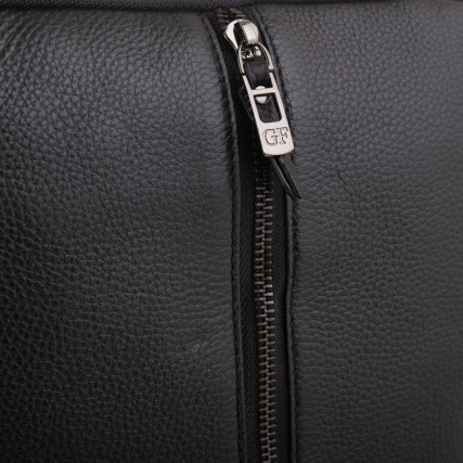 Мужская кожаная сумка через плечо Giorgio Ferretti (Италия) черная GF2019931black – Фото 4