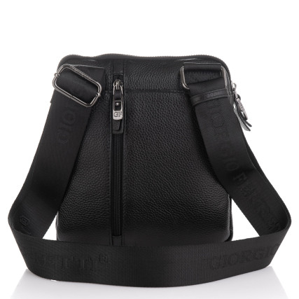 Мужская кожаная сумка через плечо Giorgio Ferretti (Италия) черная GF3481Ablack – Фото 2
