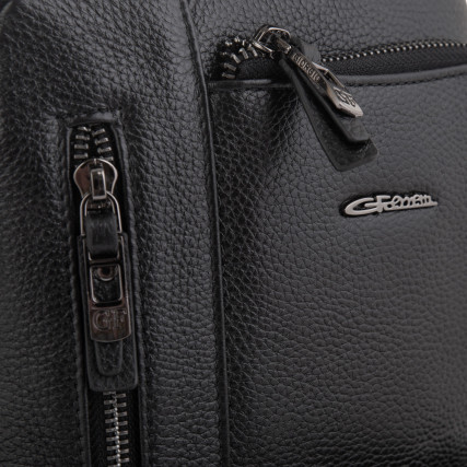 Мужская кожаная сумка через плечо Giorgio Ferretti (Италия) черная GF3481Ablack – Фото 4