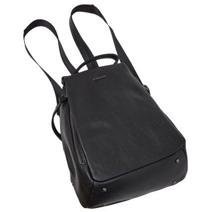Женский кожаный рюкзак Giorgio Ferretti (Италия) черный GF6708black – Фото 5