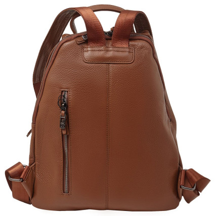 Женский кожаный рюкзак Giorgio Ferretti (Италия) светло-коричневый GF6708brown