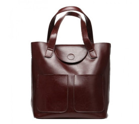 Кожаная женская сумка Grays коричневая GR-0599B