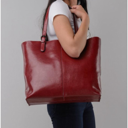 Кожаная женская сумка Grays красная GR-2011R