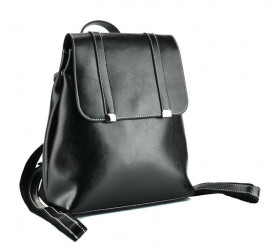 Кожаный рюкзак GRAYS черный GR3-6095A-BP