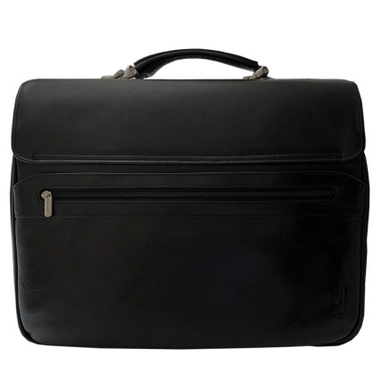 Мужской кожаный черный портфель TONY PEROTTI (Италия) Italico 8361-40 nero – Фото 5