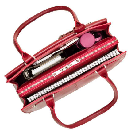Женская кожаная сумка Visconti (Великобритания) красная ITL78 RED – Фото 5