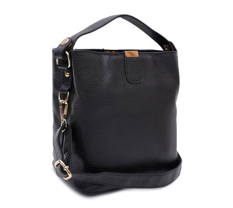 Кожаная женская сумка Keizer черная K1KD733-black