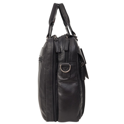Мужской кожаный портфель Katana (Франция) черный k81615-1 – Фото 3