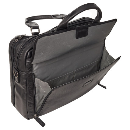 Мужской кожаный портфель Katana (Франция) черный k81615-1 – Фото 6