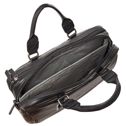 Мужской кожаный портфель Katana (Франция) черный k81615-1 – Фото 7