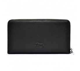 Мужской кожаный клатч Karya черный