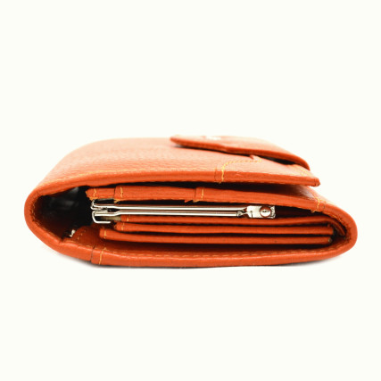 Женский кожаный кошелек Canpellini оранжевый