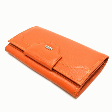 Женский кожаный кошелек Canpellini оранжевый