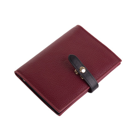 Кожаный женский кошелек Virginia Conti (Италия) бордовый – Фото 3