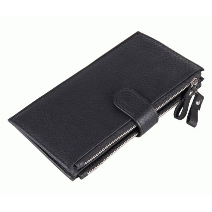 Мужской кожаный кошелек 8057A Buffalo Bags черный – Фото 1