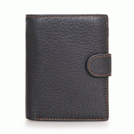 Мужской кожаный кошелек Buffalo Bags черный – Фото 1