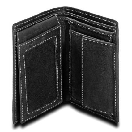 Кожаный зажим для денег Visconti Woods Value черный – Фото 2