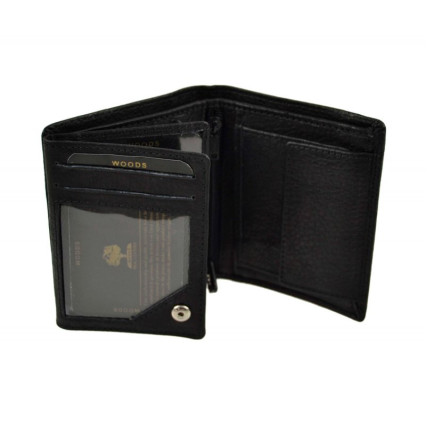 Мужской кожаный кошелек VISCONTI Woods Value черный – Фото 2