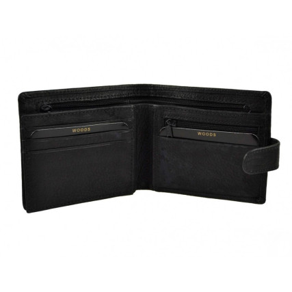 Мужской кожаный кошелек VISCONTI Woods Value черный – Фото 3