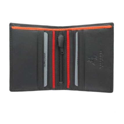 Мужской кожаный кошелек VISCONTI BD14 черный – Фото 4