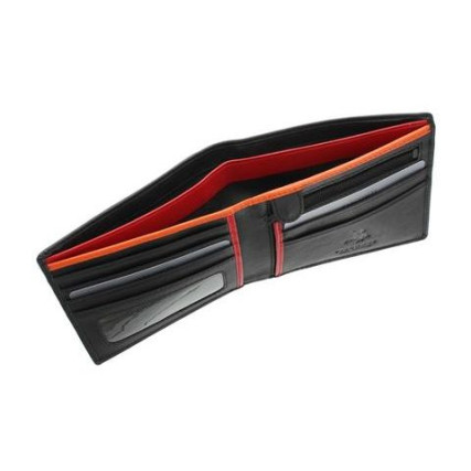 Мужской кожаный кошелек VISCONTI Bond BD707 черный – Фото 4