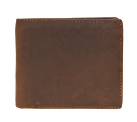Мужской кожаный кошелек Keizer коричневый