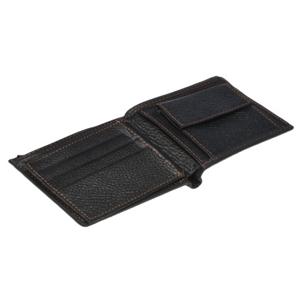 Мужской кожаный кошелек Keizer черный – Фото 4