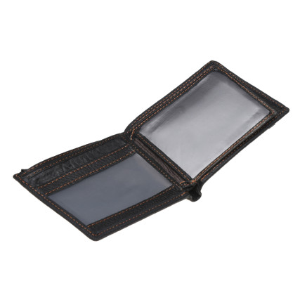 Мужской кожаный кошелек Keizer черный – Фото 5