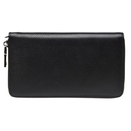 Мужской кожаный кошелек Borsa Leather черный – Фото 1
