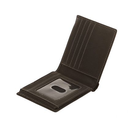 Мужской кожаный кошелек Woodbridge черный – Фото 5