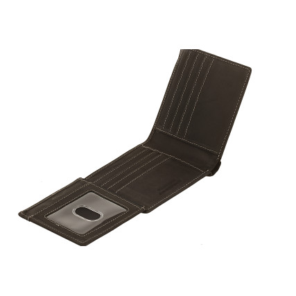 Мужской кожаный кошелек Woodbridge черный – Фото 6