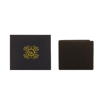Мужской кожаный кошелек Woodbridge черный – Фото 9