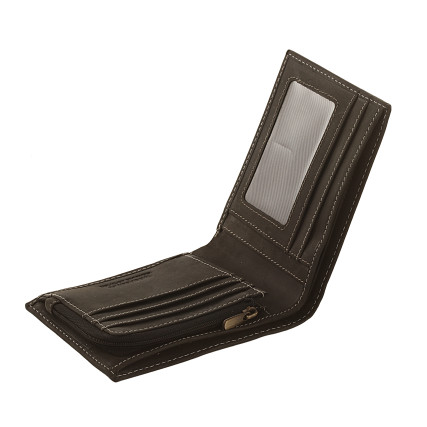 Мужской кожаный кошелек Woodbridge черный – Фото 5