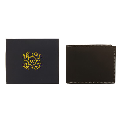 Мужской кожаный кошелек Woodbridge черный – Фото 7
