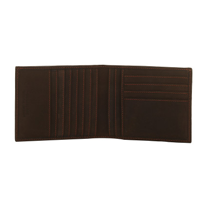 Мужской кожаный кошелек Woodbridge коричневый – Фото 2