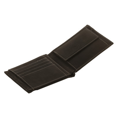 Мужской кожаный кошелек Woodbridge черный – Фото 5