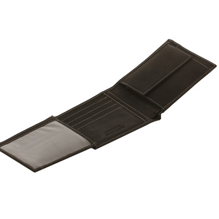 Мужской кожаный кошелек Woodbridge черный – Фото 6