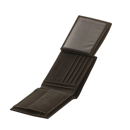 Мужской кожаный кошелек Woodbridge черный – Фото 8