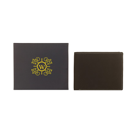 Мужской кожаный кошелек Woodbridge черный – Фото 7