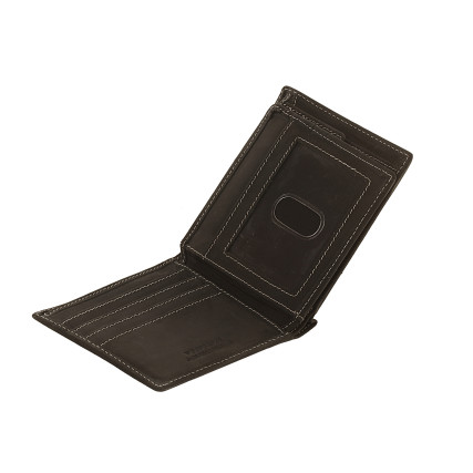 Мужской кожаный кошелек Woodbridge черный – Фото 5